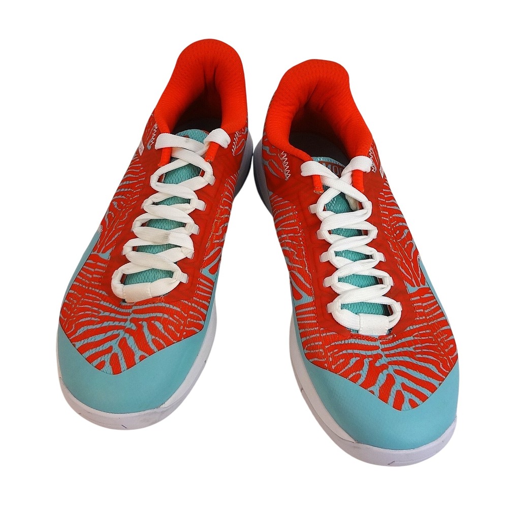 MOOLAH Neovolt Low Athletic Shoes Women's Size 8 Orange Blue‎ Zebra Print